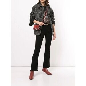 NWT Mother Denim The Weekender Flare Jeans Not Guilty Black Size 31 $198